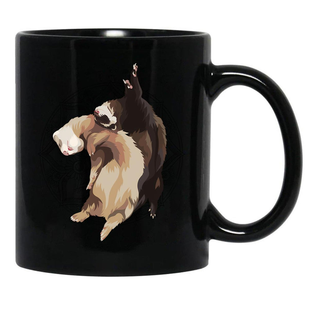 Ferret Art - Elinationart Black Coffee Mug, Gift Coffee Mug - Black