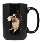 Ferret Art - Elinationart Black Coffee Mug, Gift Coffee Mug