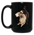 Ferret Art - Elinationart Black Coffee Mug, Gift Coffee Mug