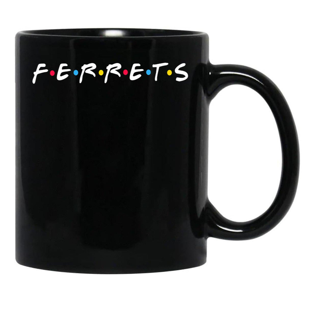 Ferrets Black Coffee Mug, Gift Coffee Mug - Black