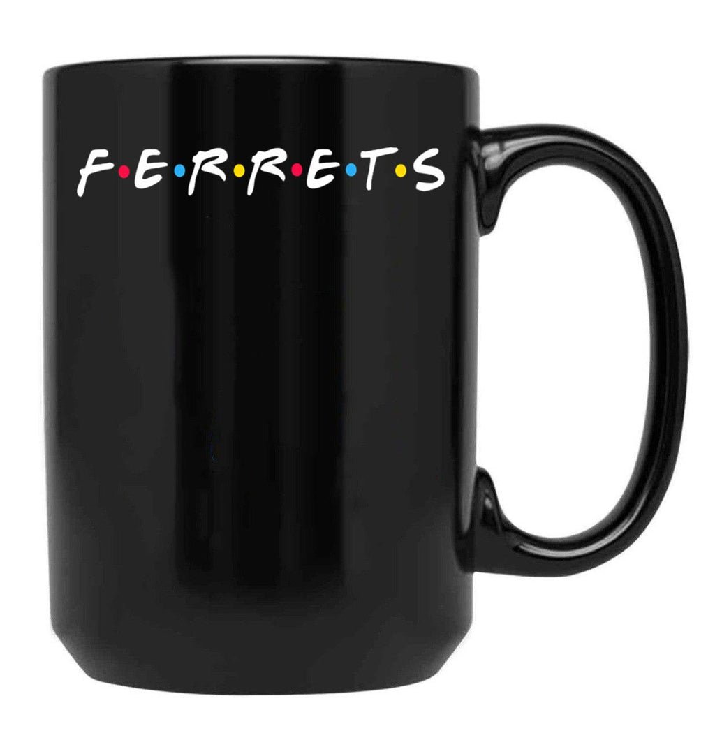 Ferrets Black Coffee Mug, Gift Coffee Mug