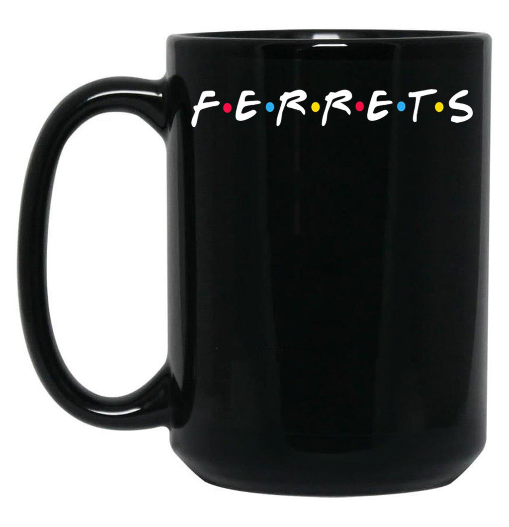 Ferrets Black Coffee Mug, Gift Coffee Mug