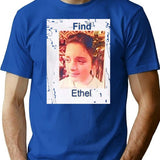 Find Ethel Essential Premium Heavyweight Cotton T-Shirt - Blue