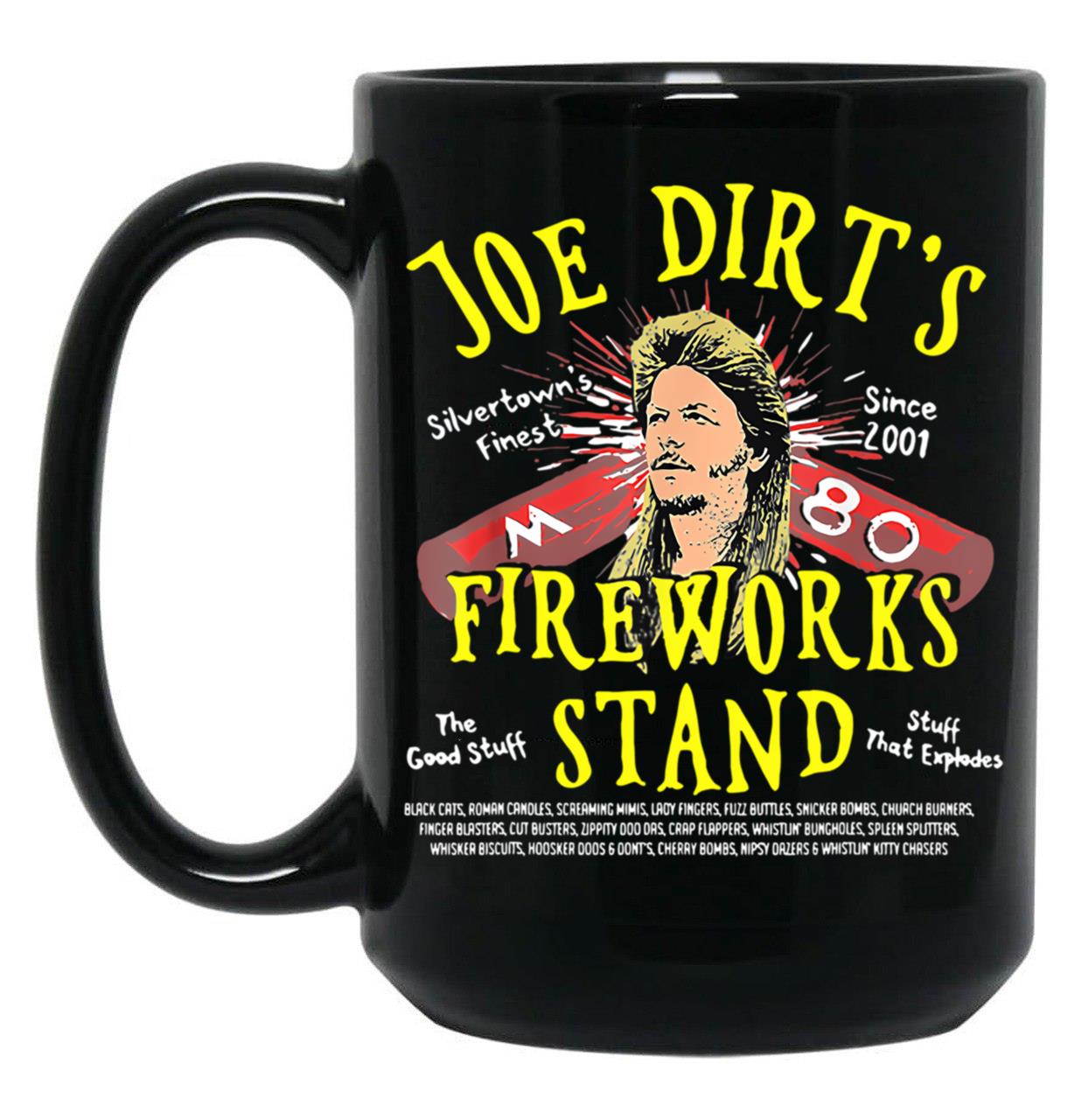 Fireworks Stand Black Coffee Mug
