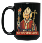 First American Pope Leo Xiv Black Coffee Mug
