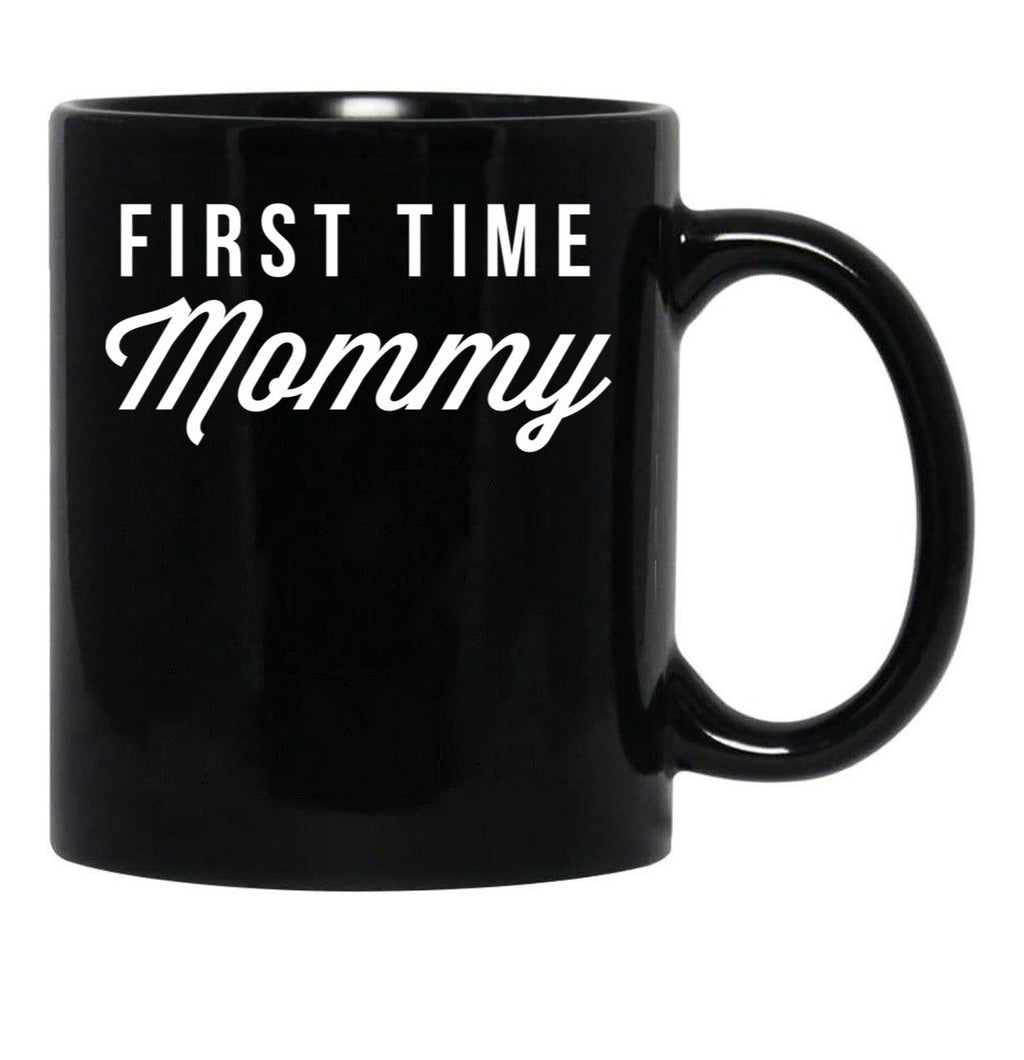 First Time Mommy (7) Black Coffee Mug, Gift Coffee Mug - Black