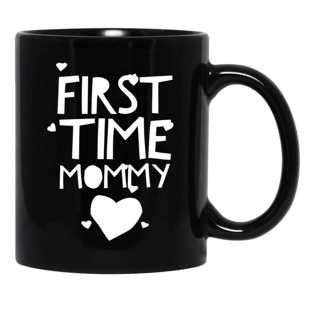 First Time Mommy (8) Black Coffee Mug, Gift Coffee Mug - Black