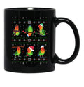 Fischer'S Lovebird Ugly Christmas Pattern Black Coffee Mug, Gift Coffee Mug - Black