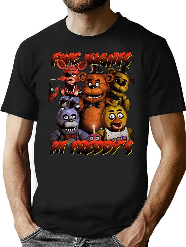 Five Nights At Freddy'S T-Shirt for Men & Women, T-Shirts Graphic Tee - Black