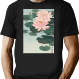 Flowering Water Lily Ohara Koson T-Shirt for Men & Women, T-Shirts Graphic Tee - Black