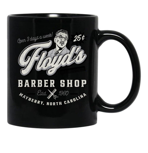 Floyd'S Barber Shop Estd. 1960 Black Coffee Mug, Gift Coffee Mug - Black