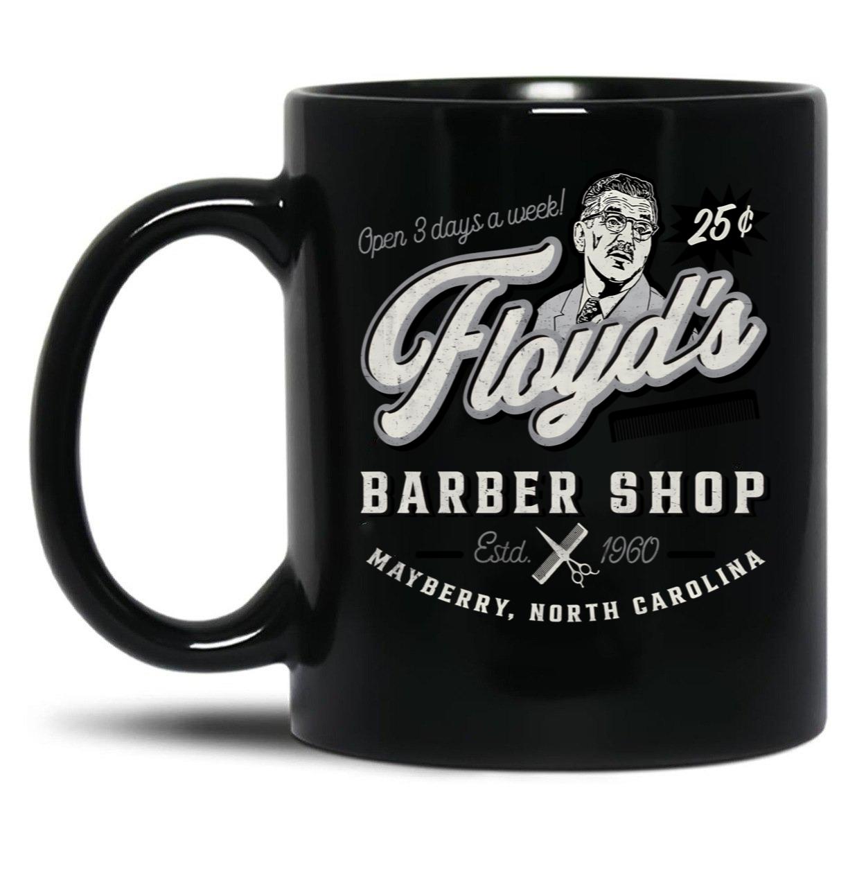 Floyd'S Barber Shop Estd. 1960 Black Coffee Mug, Gift Coffee Mug