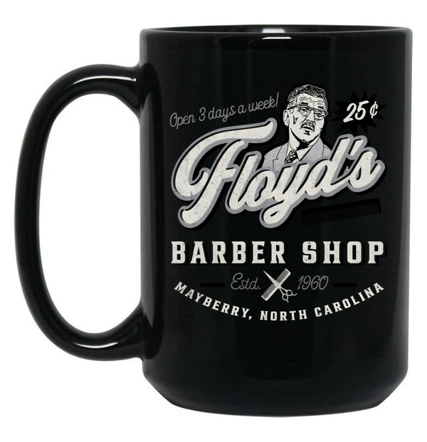 Floyd'S Barber Shop Estd. 1960 Black Coffee Mug, Gift Coffee Mug - Black