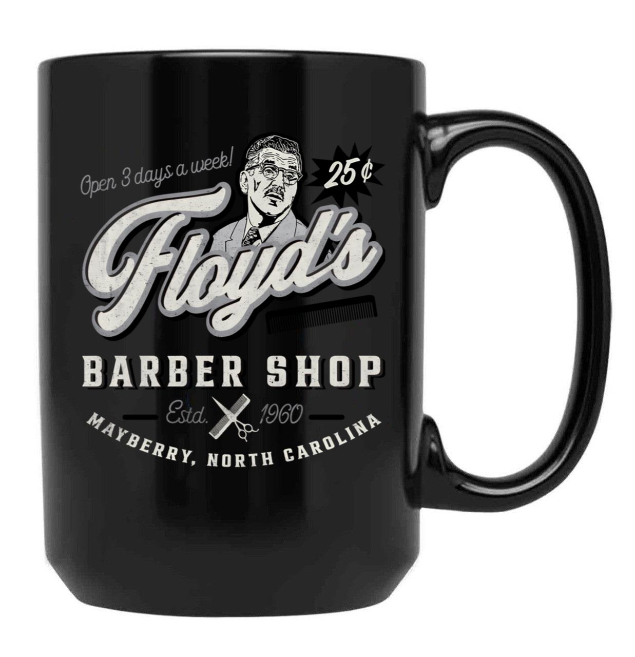 Floyd'S Barber Shop Estd. 1960 Black Coffee Mug, Gift Coffee Mug