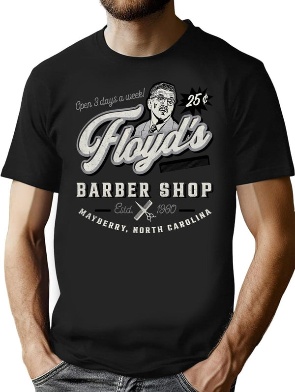 Floyd'S Barber Shop Estd. 1960 T-Shirt for Men & Women, T-Shirts Graphic Tee - Black