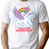 Fluffin' Meowgical T-Shirt for Men & Women, T-Shirts Graphic Tee - White