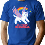 Fluffin' Meowgical T-Shirt for Men & Women, T-Shirts Graphic Tee - Blue
