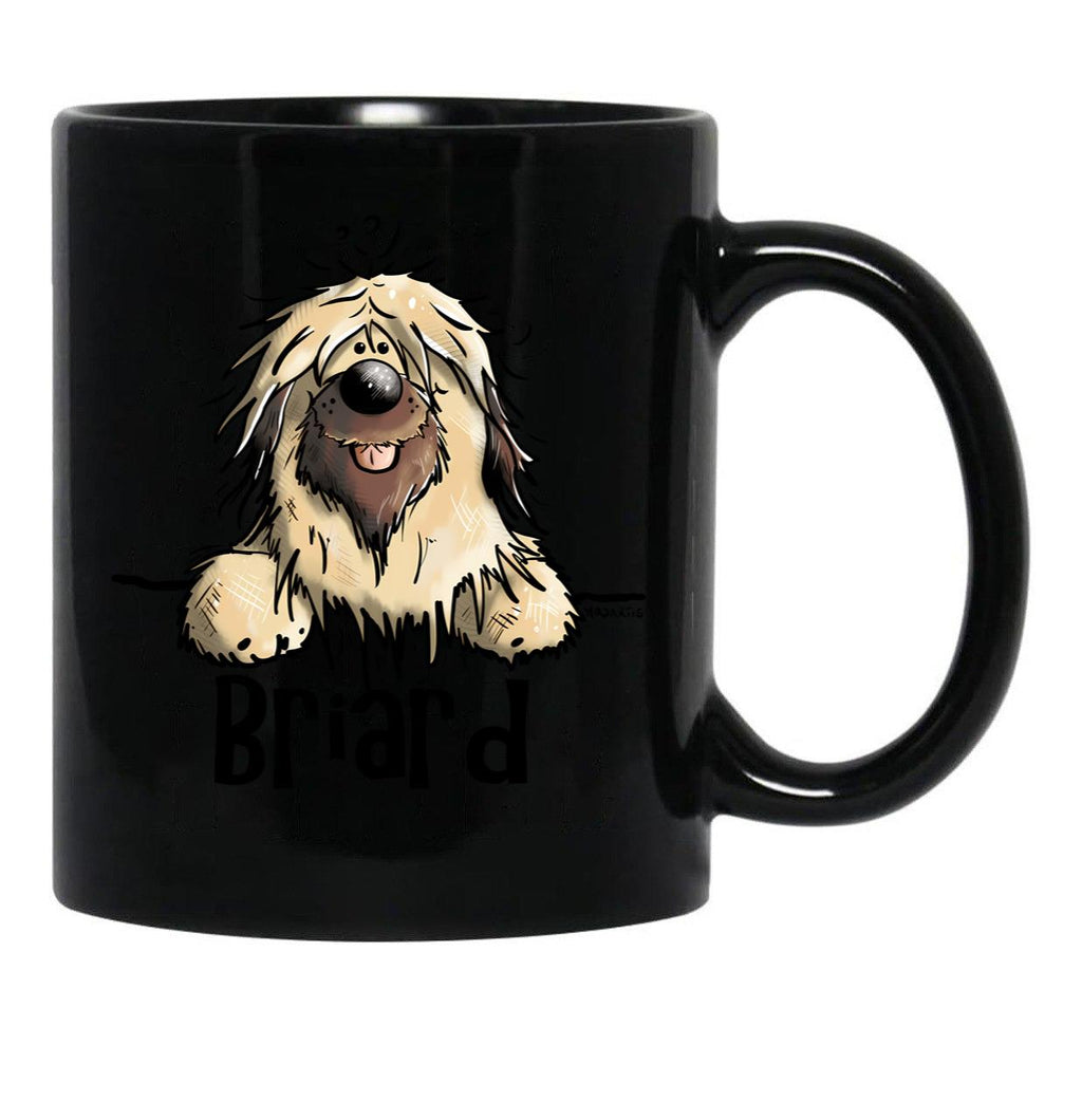 Fluffy Briard Dog - Berger De Brie Black Coffee Mug, Gift Coffee Mug - Black