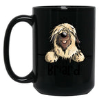 Fluffy Briard Dog - Berger De Brie Black Coffee Mug, Gift Coffee Mug