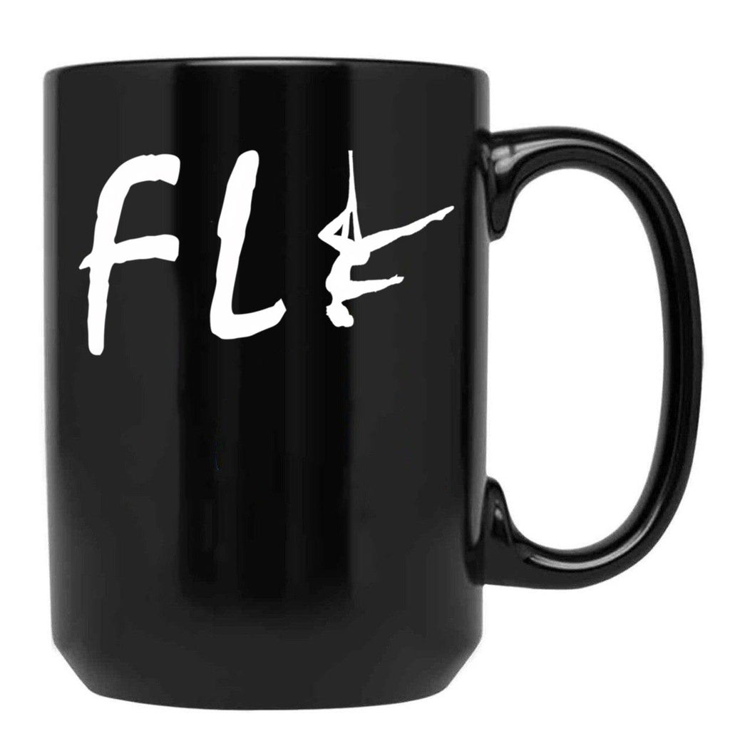 Fly Aerialist Aerial Silk Girl Aerial Silks Aerial Silks Circus Funny Lyra Black Coffee Mug, Gift Coffee Mug