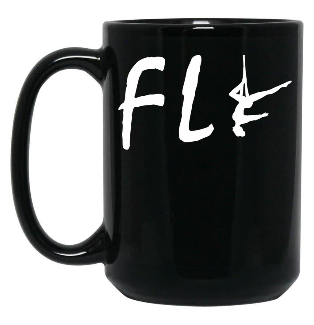 Fly Aerialist Aerial Silk Girl Aerial Silks Aerial Silks Circus Funny Lyra Black Coffee Mug, Gift Coffee Mug