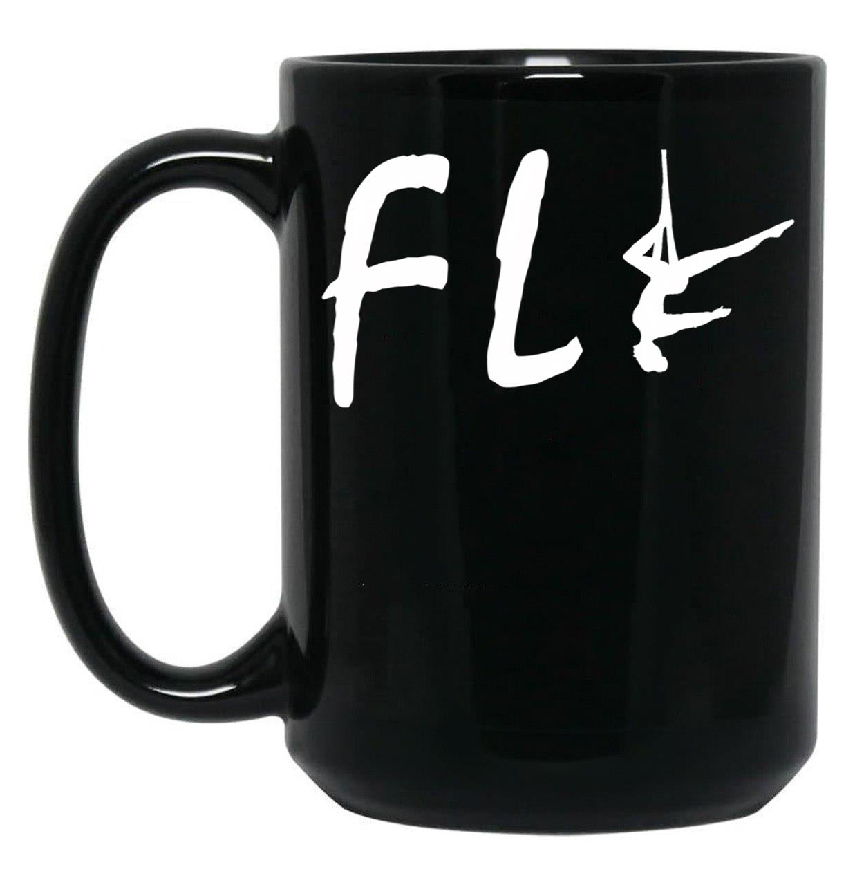 Fly Aerialist Aerial Silk Girl Aerial Silks Aerial Silks Circus Funny Lyra Black Coffee Mug, Gift Coffee Mug