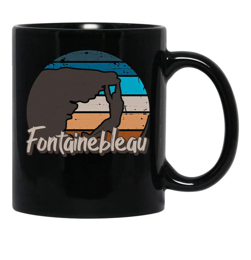 Fontainebleau Mountain Climbing Gift Black Coffee Mug, Gift Coffee Mug - Black