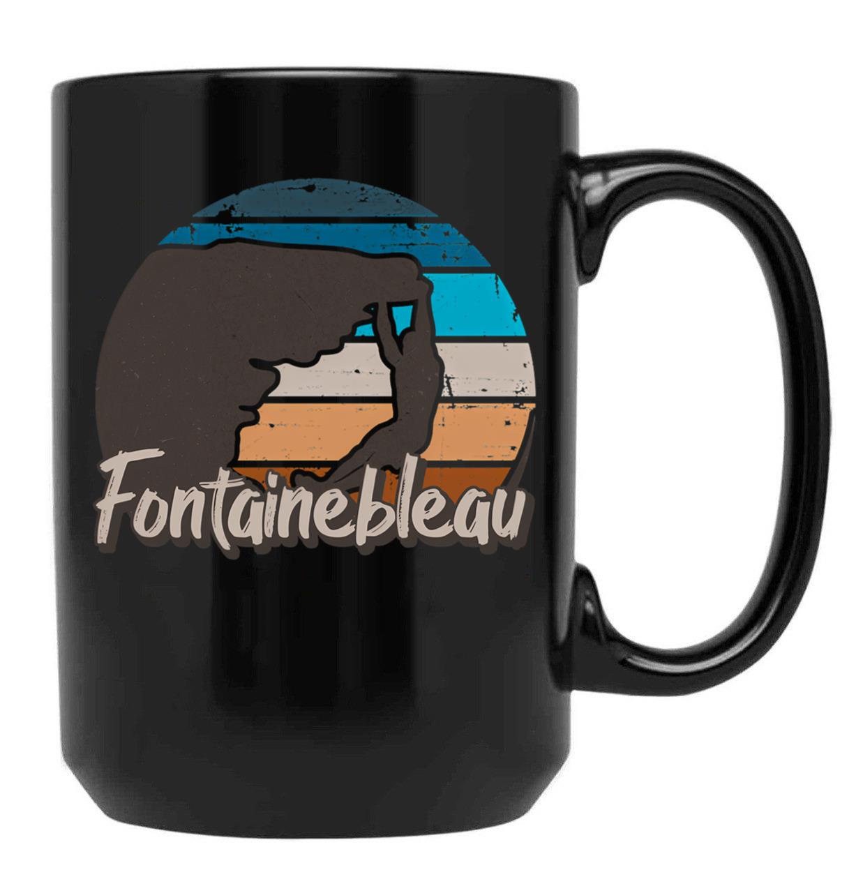 Fontainebleau Mountain Climbing Gift Black Coffee Mug, Gift Coffee Mug