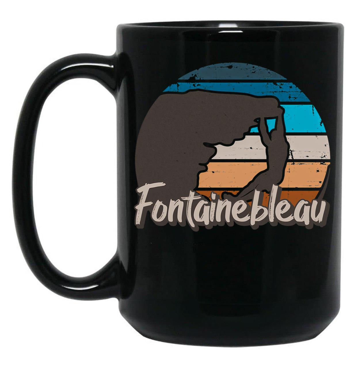 Fontainebleau Mountain Climbing Gift Black Coffee Mug, Gift Coffee Mug