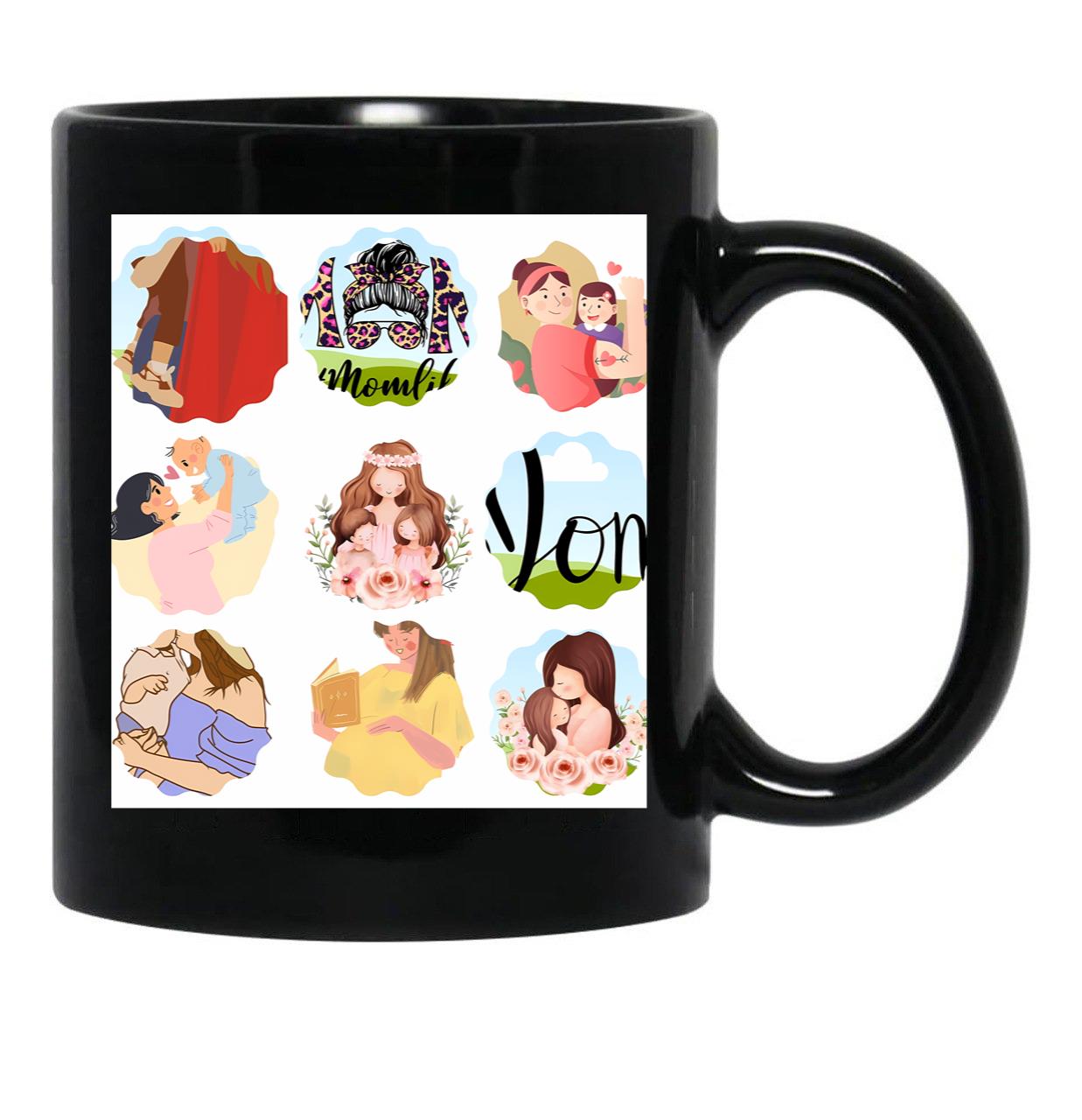 For Mom Black Coffee Mug, Gift Coffee Mug - Black