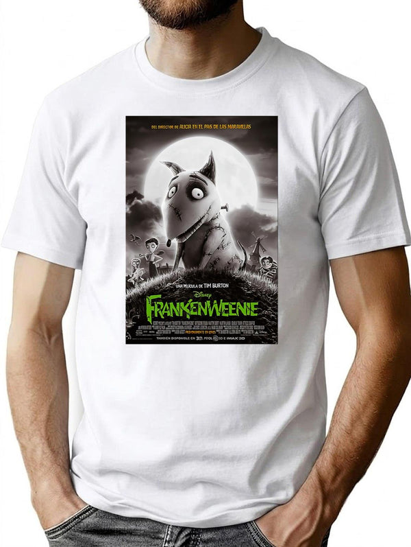 Frankenweenie Frankenweenie Essential Premium Heavyweight Cotton T-Shirt - White