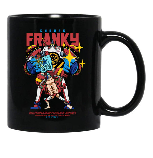 Franky One Piece Black Coffee Mug, Gift Coffee Mug - Black