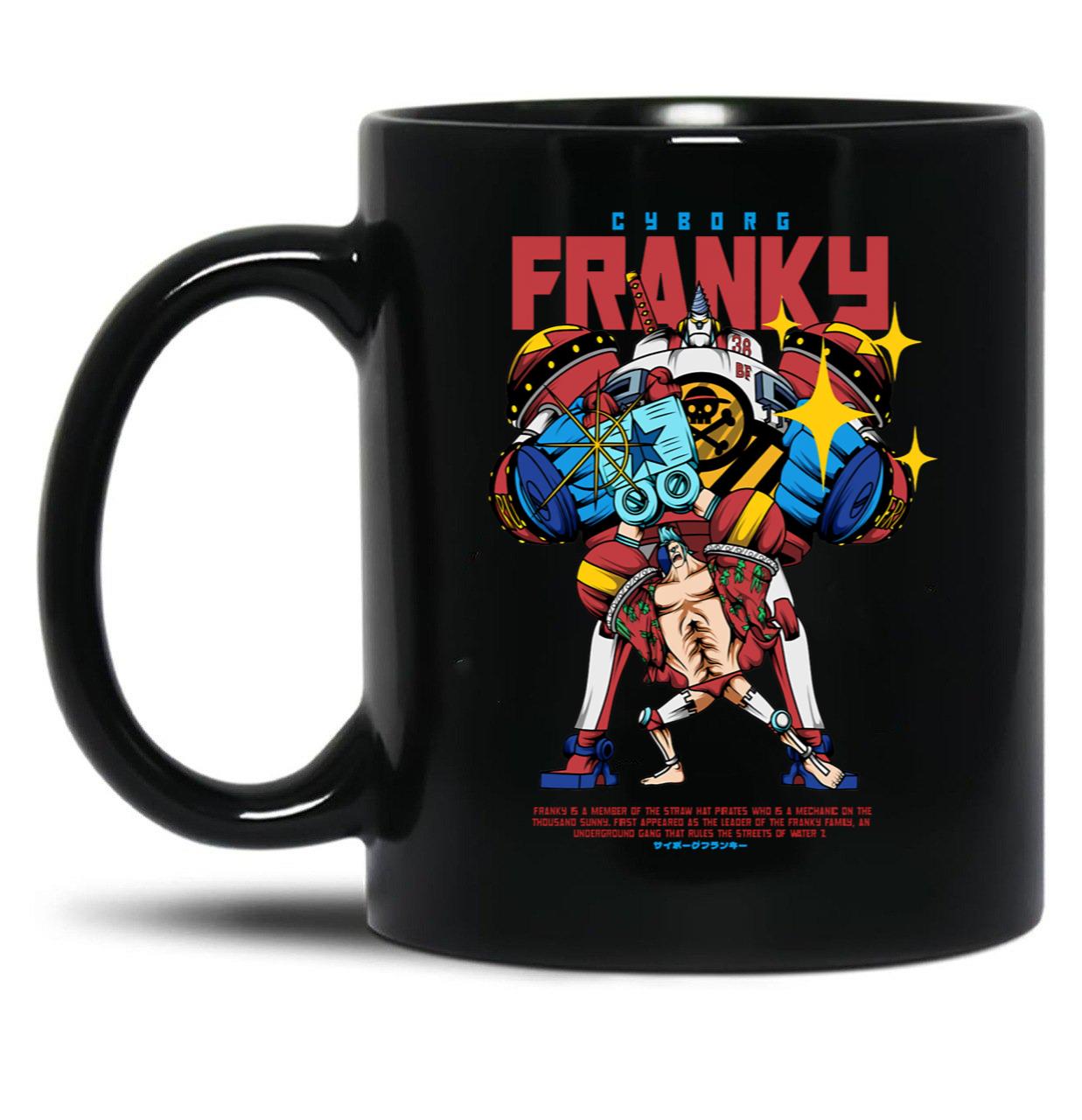 Franky One Piece Black Coffee Mug, Gift Coffee Mug