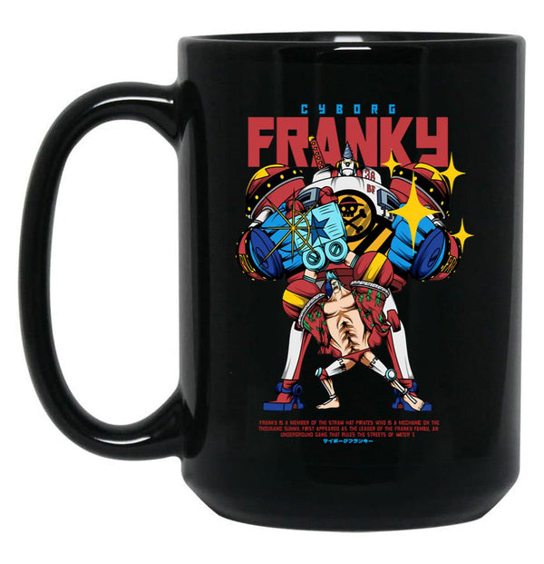 Franky One Piece Black Coffee Mug, Gift Coffee Mug - Black