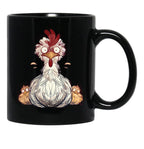 Frazzled Chickens Black Coffee Mug, Gift Coffee Mug - Black