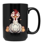 Frazzled Chickens Black Coffee Mug, Gift Coffee Mug