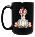 Frazzled Chickens Black Coffee Mug, Gift Coffee Mug