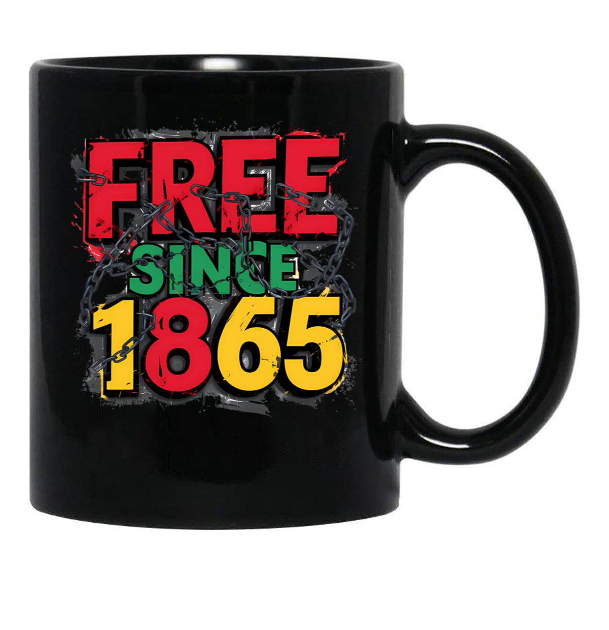 Free-Ish Since 1865 Juneteenth Day Black Coffee Mug - Black