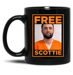 Free Scottie Mug Shot Funny Humour Black Coffee Mug, Gift Coffee Mug