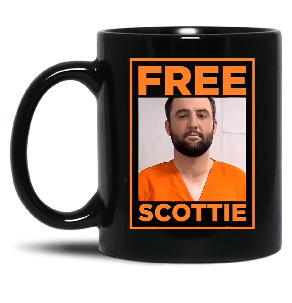Free Scottie Mug Shot Funny Humour Black Coffee Mug, Gift Coffee Mug