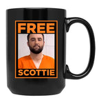 Free Scottie Mug Shot Funny Humour Black Coffee Mug, Gift Coffee Mug