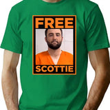 Free Scottie Mug Shot Funny Humour Premium Heavyweight Cotton T-Shirt - Green