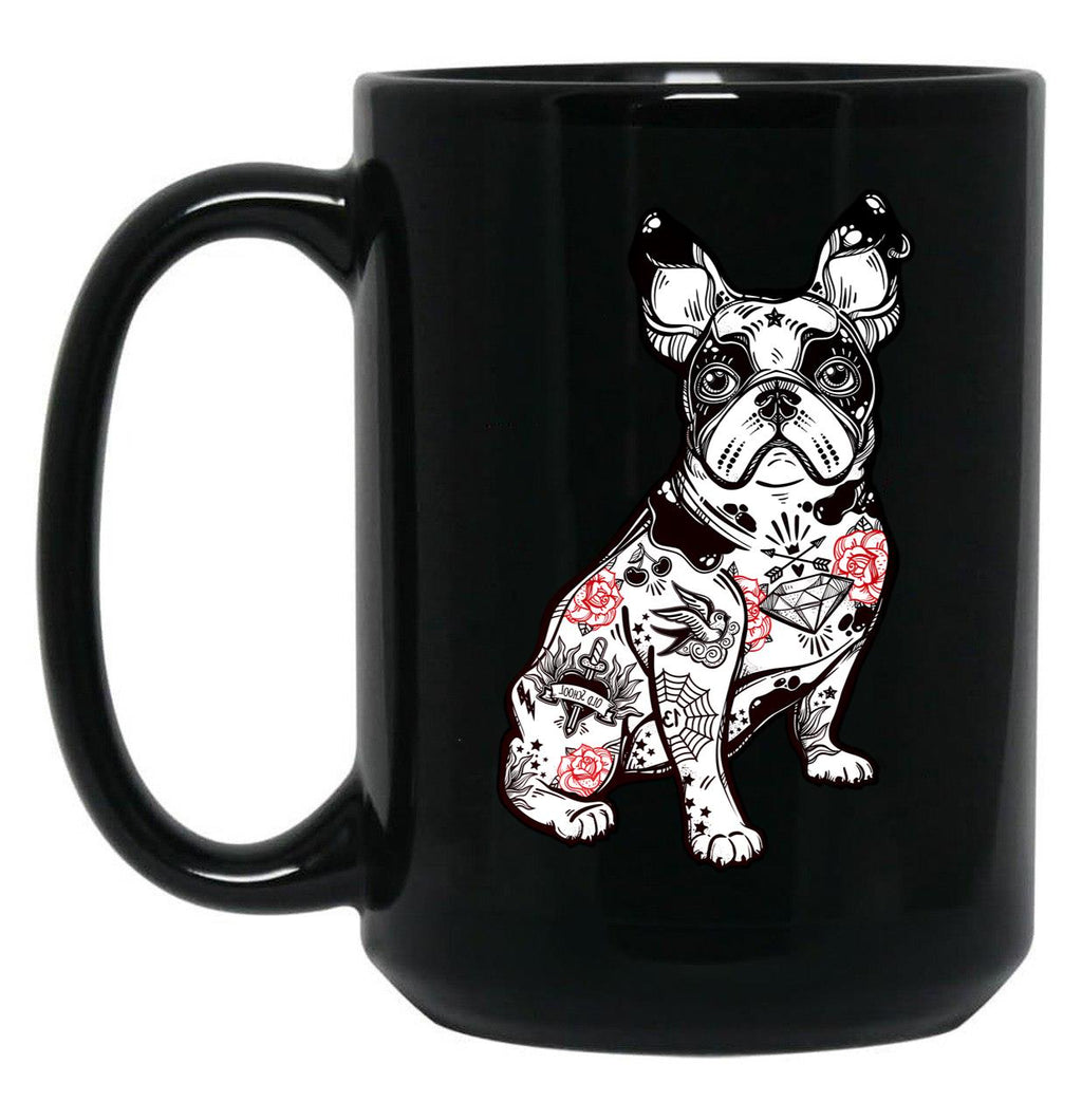 French Bulldog - Bad To The Bone Black Coffee Mug, Gift Coffee Mug