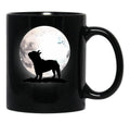 French Bulldog On The Moon Black Coffee Mug, Gift Coffee Mug - Black
