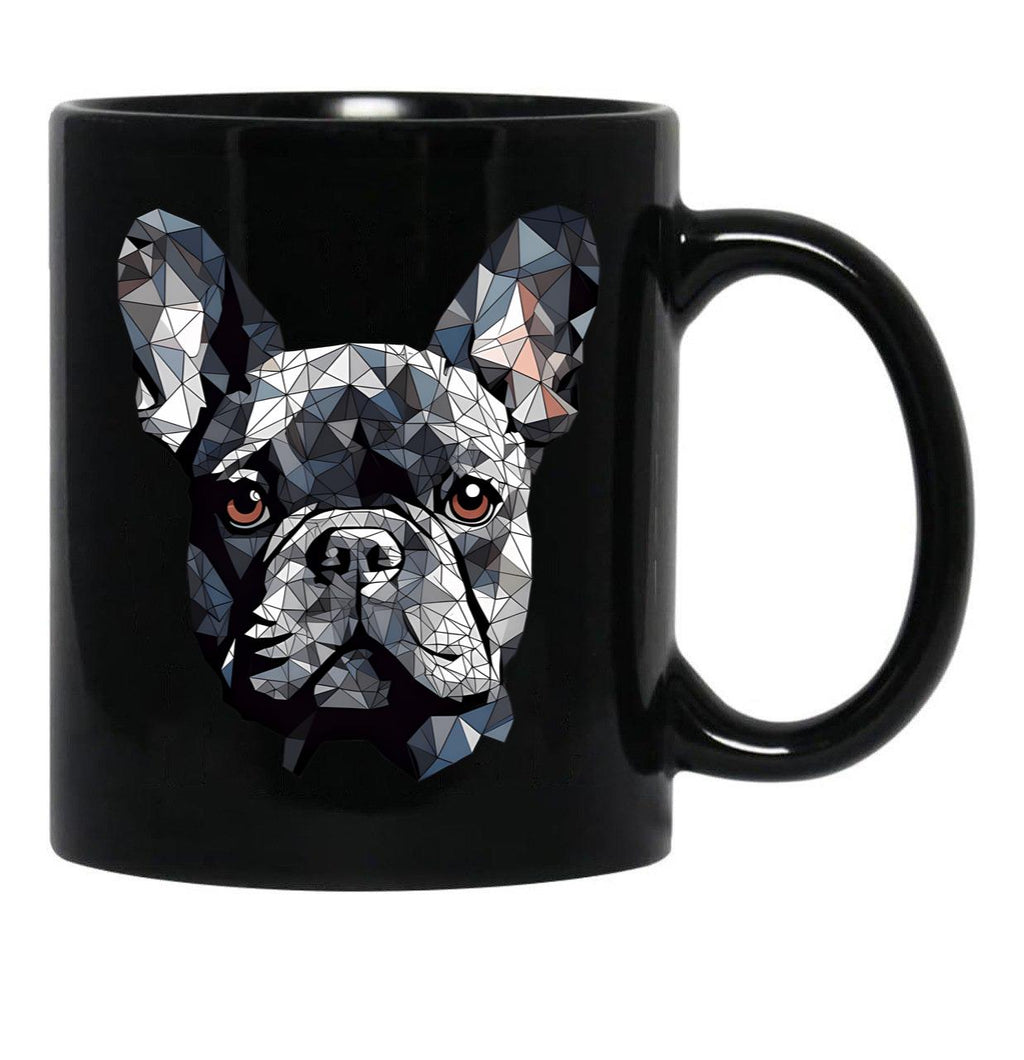French Bulldog (Minimalist Design) Black Coffee Mug, Gift Coffee Mug - Black
