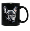 French Bulldog (Minimalist Design) Black Coffee Mug, Gift Coffee Mug - Black