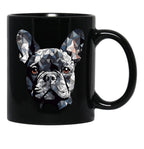 French Bulldog (Minimalist Design) Black Coffee Mug, Gift Coffee Mug - Black