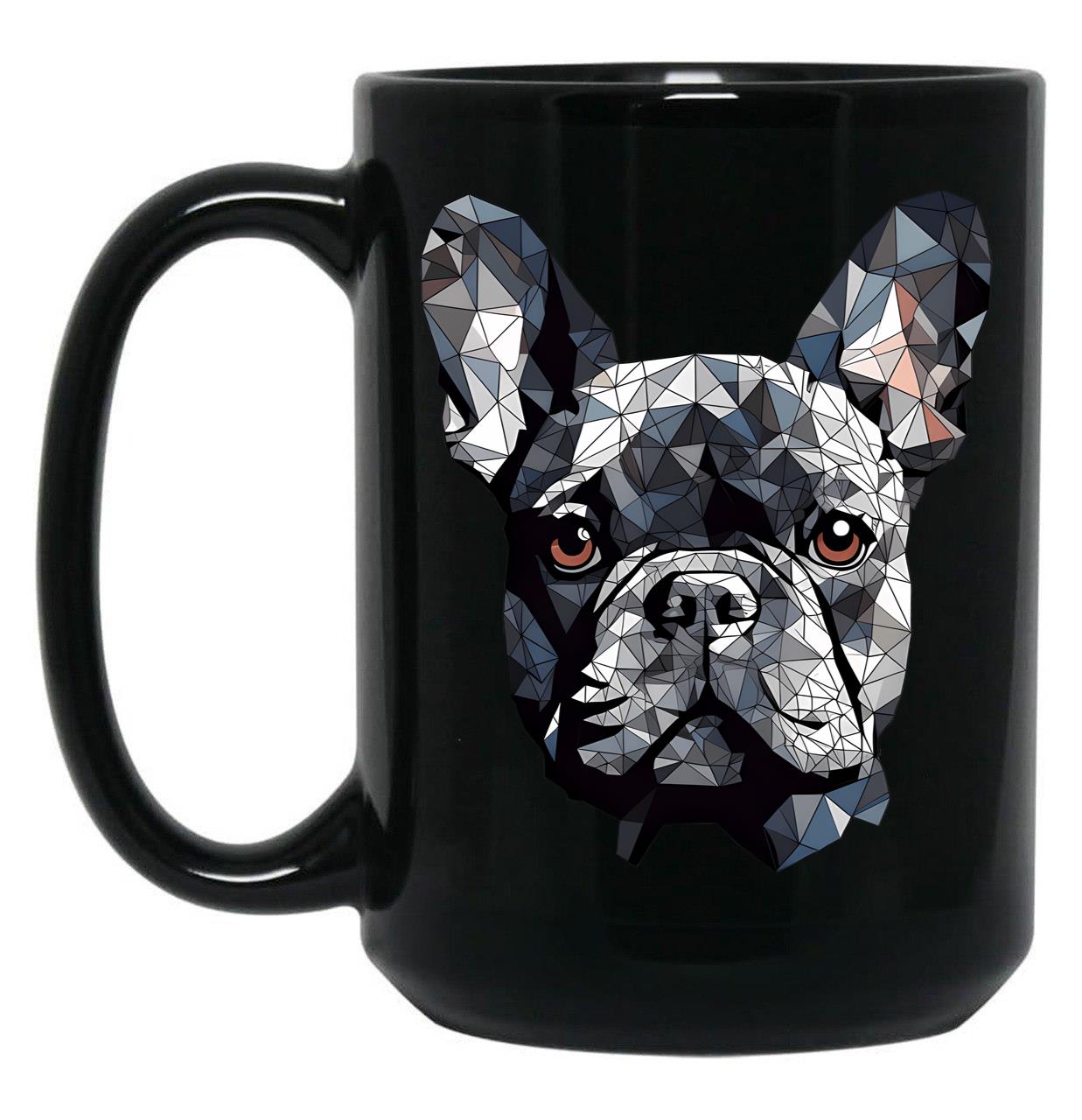 French Bulldog (Minimalist Design) Black Coffee Mug, Gift Coffee Mug