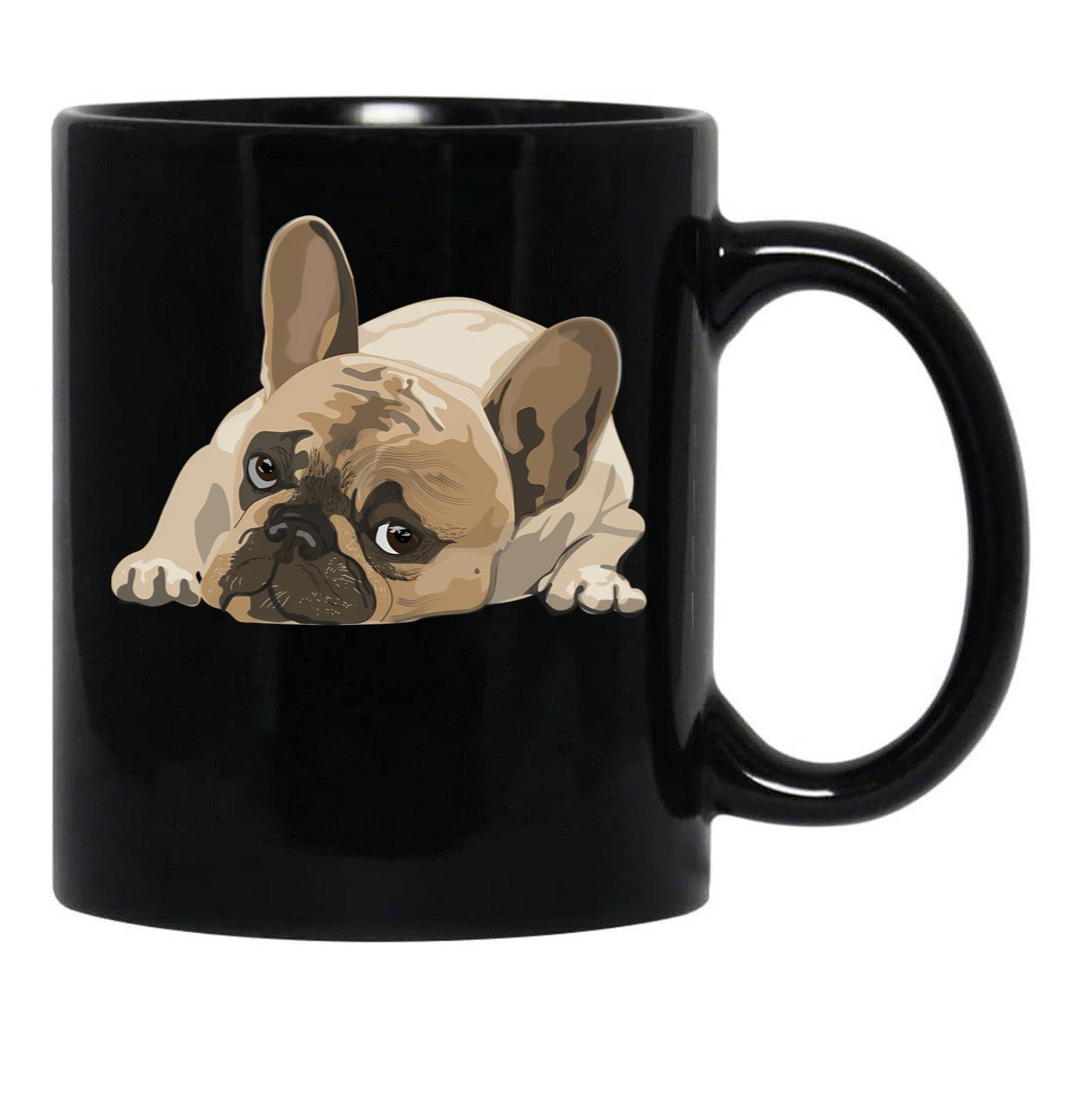 French Bulldog Black Coffee Mug, Gift Coffee Mug - Black