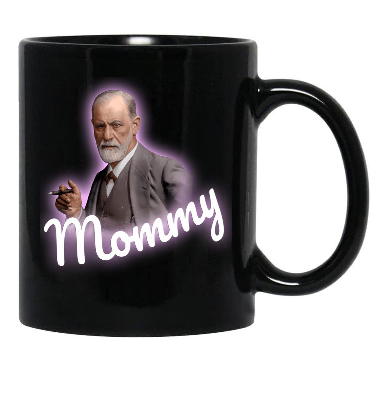 Freud Mommy Meme Classic Black Coffee Mug, Gift Coffee Mug - Black